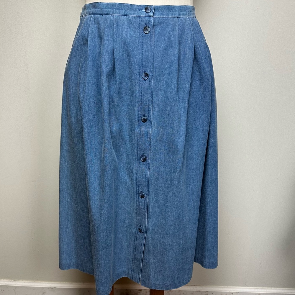 Vintage Denim Midi Skirt